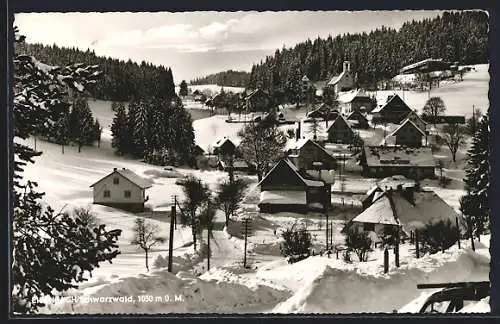 AK Eisenbach /Schwarzwald, Winterliche Ortsansicht aus der Vogelschau