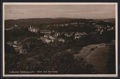 AK Weilburg /Lahn, Blick vom Karlsberg