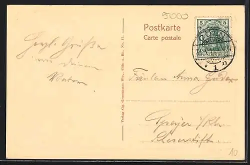 AK Cöln a. Rh., Dom vom Rhein gesehen