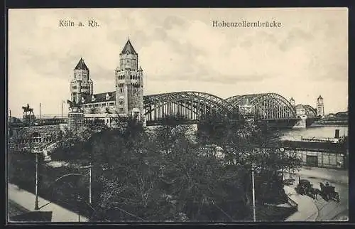 AK Köln a. Rh., Hohenzollernbrücke