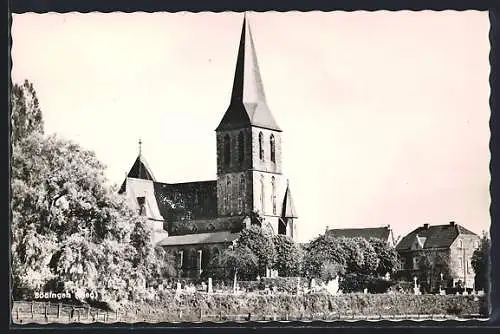 AK Bödingen /Sieg, Kirche mit Friedhof