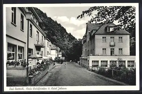 AK Bad Bertrich, Haus Waldfrieden und Hotel Johann