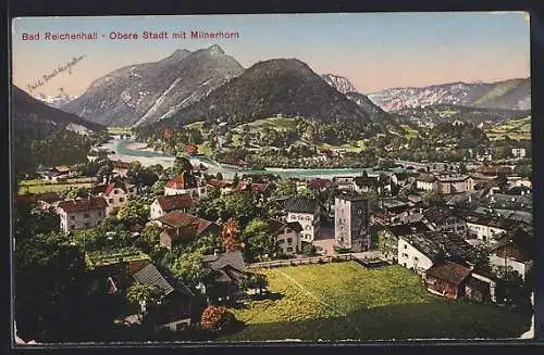 AK Bad Reichenhall, Obere Stadt mit Milnerhorn