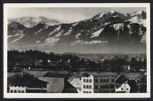 AK Rosenheim /Obb., Ortsansicht aus der Vogelschau