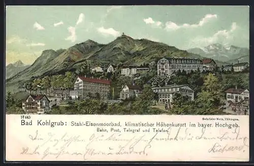 AK Bad Kohlgrub, Stahl-Eisenmoorbad, klimatischer Höhenkurort im bayer. Hochgeb.