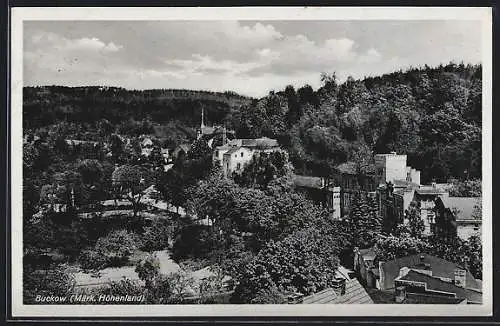 AK Buckow / Mark, Ortsansicht aus der Vogelschau