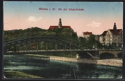 AK Minden i. W., An der Weserbrücke