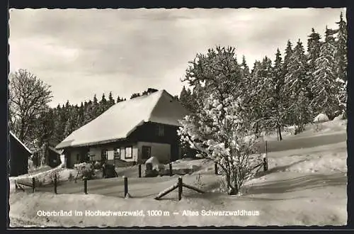 AK Oberbränd im Hochschwarzwald, Altes Schwarzwaldhaus