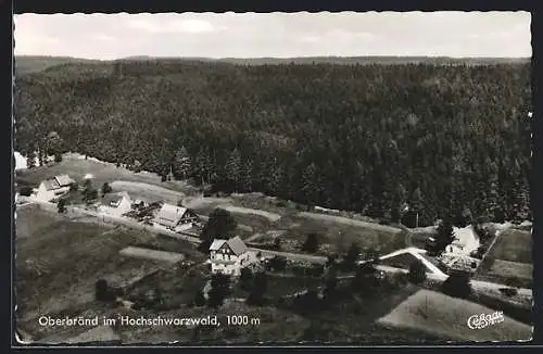 AK Oberbränd im Hochschwarzwald, Teilansicht vom Flugzeug aus