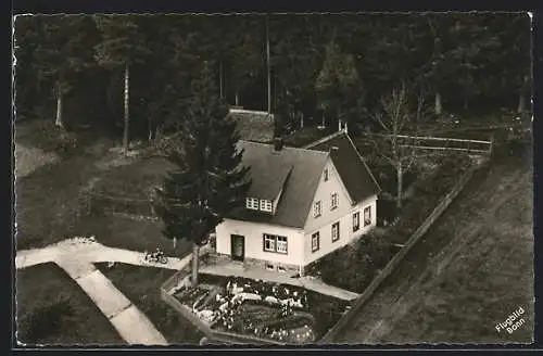 AK Oberbränd /Hochschwarzwald, Haus Kirner vom Flugzeug aus