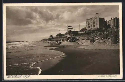 AK Westerland /Sylt, Am Strand