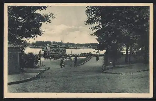 AK Bremen-Vegesack, Bootshaus des Vereins Wassersport und Strandlustgarten