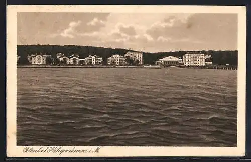 AK Heiligendamm i. M., Blick von der Ostsee zum Ort