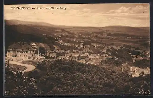 AK Gernrode am Harz, Gesamtansicht mit Stubenberg