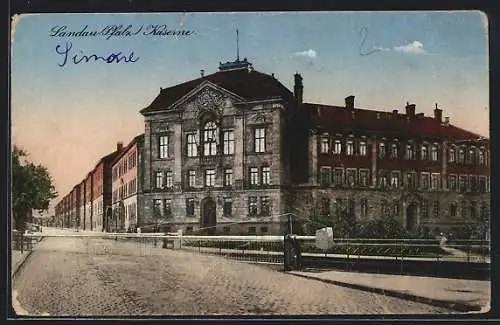 AK Landau /Pfalz, Blick zur Kaserne