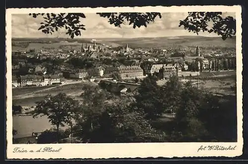 AK Trier a. d. Mosel, Gesamtansicht aus der Vogelschau