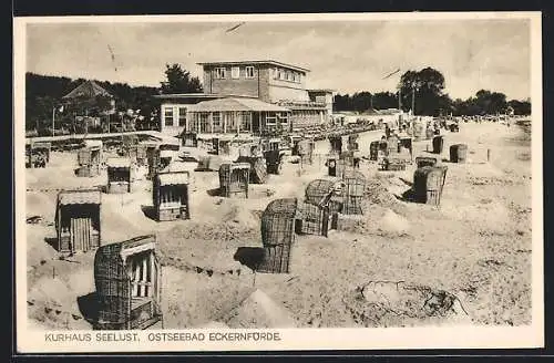 AK Eckernförde, Blick zum Kurhaus Seelust