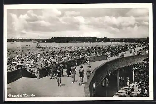 AK Berlin-Wannsee, Blick auf das Strandbad