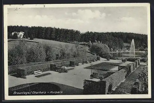 AK Braunlage /Oberharz, Blick in den Kurpark