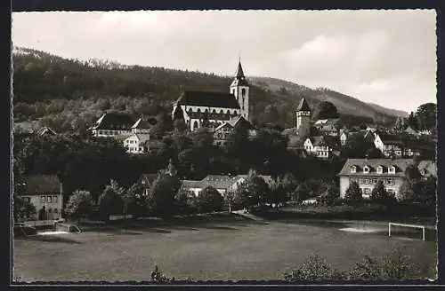 AK Gernsbach im Murgtal, Kath. Kirche und Storchenturm