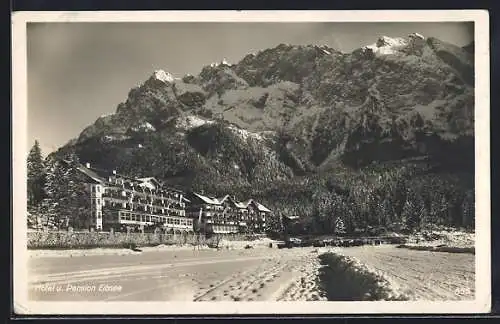 AK Eibsee, Blick zu Hotel und Pension