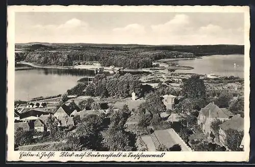 AK Eutin i. Holst. Blick auf Badeanstalt u. Seeschaarwald