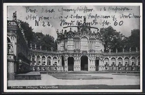 AK Dresden, Wallpavillon im Zwinger