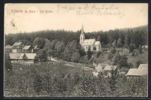 AK Schierke, Blick zur Kirche