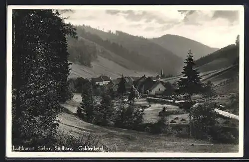 AK Sieber i. Südharz, Ortsansicht im Goldenketal