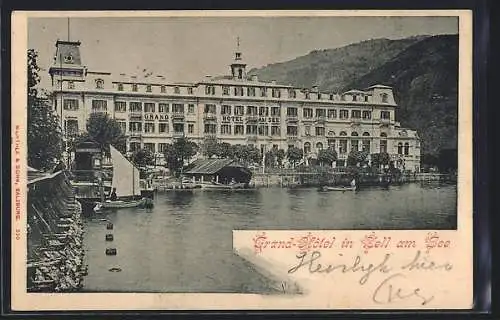 AK Zell am See, Blick zum Grand Hotel