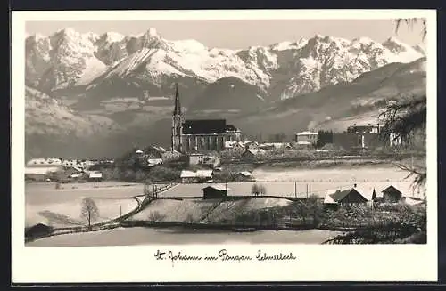 AK St. Johann im Pongau, Ortsansicht mit Schneeloch