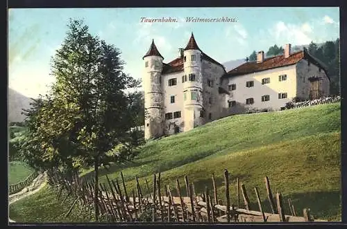 AK Hofgastein, Weitmoserschloss a. Tauernbahn