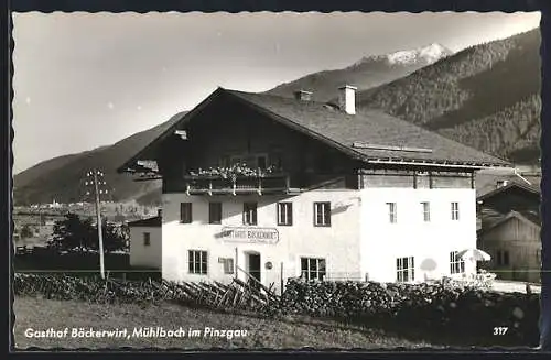 AK Mühlbach im Pinzgau, Gasthaus Bäckerwirt
