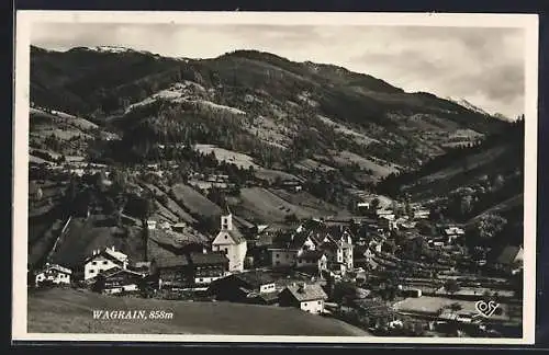 AK Wagrain, Totalansicht von einem Berg aus