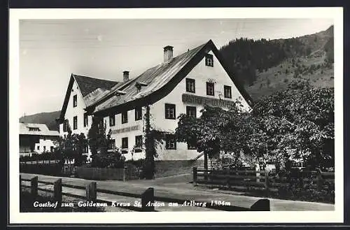 AK St. Anton am Arlberg, Gasthof zum Goldenen Kreuz