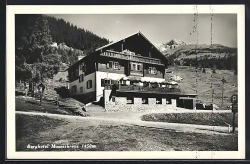 AK St. Anton am Arlberg, Blick zum Berghotel Mooserkreuz