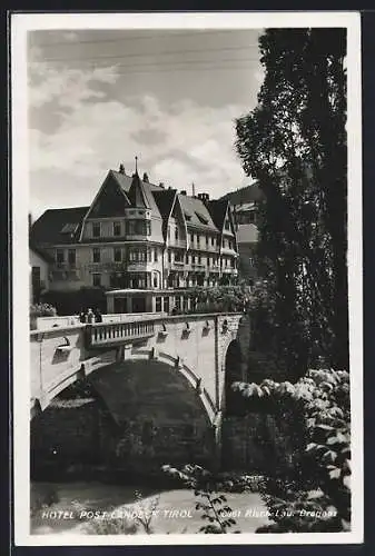 AK Landeck /Tirol, Blick zum Hotel Post