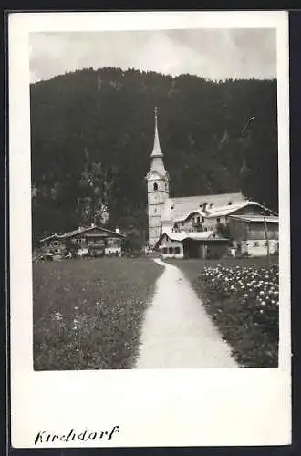 AK Kirchdorf, Teilansicht mit Kirche