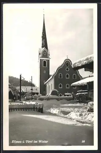 AK Ellmau, Ortspartie im Winter