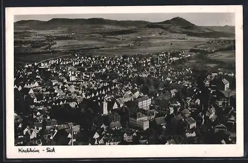 AK Kirchheim-Teck, Ortsansicht aus der Vogelschau