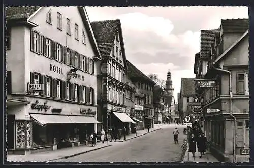 AK Kirchheim-Teck, Blick in die Max-Eyth-Strasse