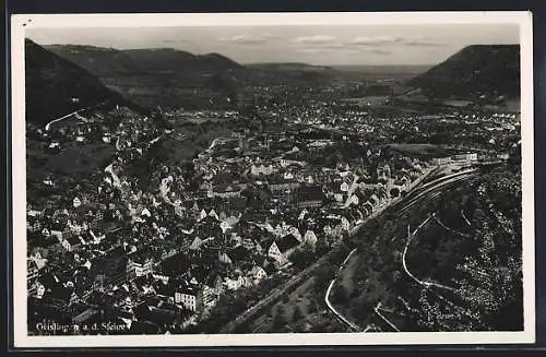 AK Geislingen a. d. Steige, Ortsansicht aus der Vogelschau