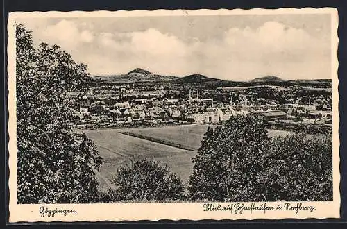 AK Göppingen, Blick auf Hohenstaufen und Rechberg