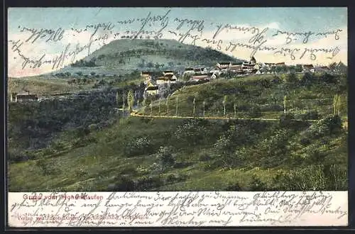 AK Göppingen-Hohenstaufen, Ortsansicht vor Berg