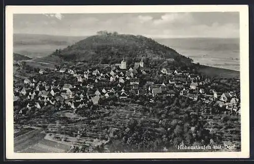 AK Hohenstaufen, Teilansicht mit Dorf