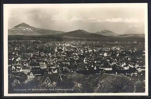 AK Göppingen, Totalansicht mit Hohenstaufen