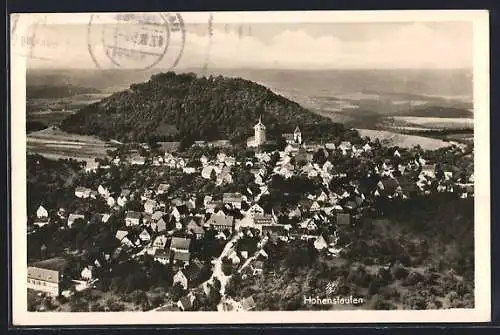 AK Hohenstaufen, Teilansicht mit Kirche und Strassenpartie