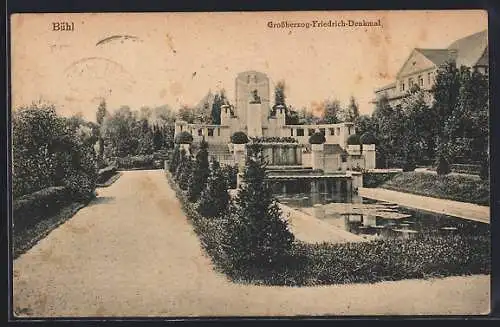 AK Bühl / Baden, Grossherzog-Friedrich-Denkmal