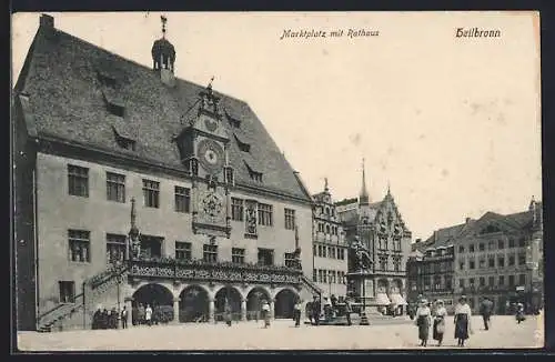 AK Heilbronn, Marktplatz mit Rathaus