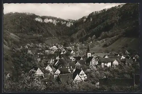 AK Gutenberg / Schwäb. Alb, Teilansicht mit Kirche
